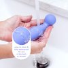 plusOne Personal Massager for Muscle Relaxation 10 Vibration Settings Waterproof Body Safe Silicone Ultra Hygienic Quick Charging USB Cable, Premium Periwinkle, 1 Count