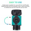 ECOESPTI Garden Hose Shut Off Valve, 4pcs Hose Valve Shut Off with 4 Extra Washers, Garden Hose Connector with Faucet Watering Shut Off for Landscaping, Gardening, Flower Planting, Irrigation
