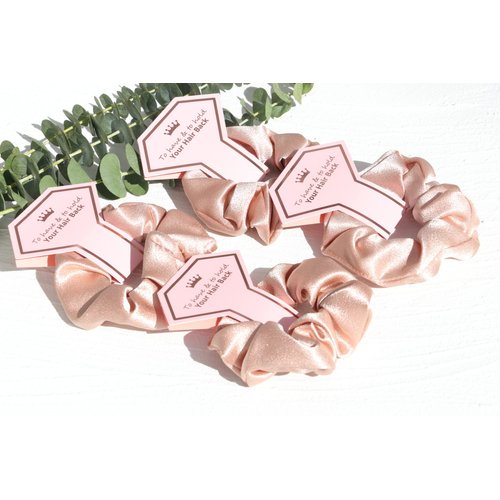 10 PACK Bridesmaid Scrunchies Bridesmaid Proposal Gifts Elastics Hair Ties Bachelorette Party Favors Bridesmaid Gift for Bridal Wedding Party(To Have and To Hold Your Hair Back) Champagne