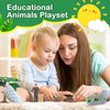 54 Pcs Play Farm Feed Food Accessories Toy Set Mini Educational Playset Feed Set, Includes Plastic Hay Bale Straw Heap Vegetable Planting Scene Tools Educational Gift Cake Toppers for Kids Toddlers
