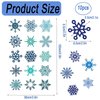 150Pcs Snowflake Temporary Tattoos Blue Snowflake Glitter Tattoos Stickers Winter Snowflake Stickers Christmas Temporary Tattoos for Christmas Party Supplies