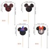 24 Pack Mouse Inspired Cupcake Toppers Halloween Cupcake Picks Decorations for Halloween Theme Baby Shower Kids Birthday Party Supplies