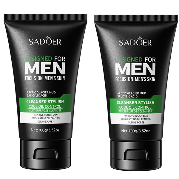 MrCuvaryas Facial Cleansing Washes, mens face wash for deep cleansing and smooth skin, 2PCS