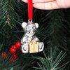 Christmas Ornament 2024 Christmas Ornaments for Kids Family Christmas Tree Ornament Set Teddy Bear Ornament Metal Baby First Christmas Ornament 2024 Christmas Hanging Ornaments