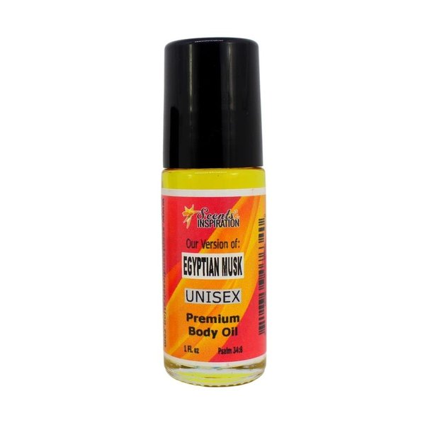Scents & Inspiration Roll-On Fragrance Oil - Our Version of Egyptian Musk for Men and Women | Alcohol-Free | Travel Size | Long Lasting Unisex Fragrance Oil | 1 Fl. Oz