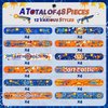 YYMYMGJ 48PCS Dart War Party Favors Slap Bracelets, Dart Battle Wristbands Bracelets Goodie Bag Fillers for Dart War Gun Birthday Decorations Supplies for Kids Boys and Girls