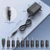 9V Power Supply AC Adapter DC 9V Power Cord Universal Power Adapter 9V Charger with 10 Interchangeable Jacks Compatible with 1000mA 900mA 800mA 700mA 600mA 500mA 400mA 300mA 200mA 100mA Electronics