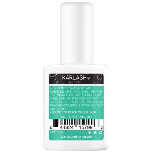 Karlash Super Strong Brush On Nail Glue for Acrylic Nails and Press on Nails Glue Adhesive, Perfect for False Acrylic Nail Art, Glitter, Gems, White Clear Tip (1 Piece)