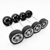 10PCS Toy Car Wheels 40mm Rubber Tire Wheels with Metal Shaft for RC Car Truck DIY Model Toy Wheel Replacement Accessories (3X40mm)