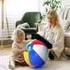 Pijaborg 24 inch Beach Balls Bulk, 3 Pack Beach Balls for Kids, Reusable Inflatable Beach Ball for Summer Beach Outdoor or Indoor