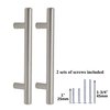 Gobrico Pack of 5 Stainless Steel Furniture Cabinet Pulls Dresser Handles T-bar Euro Style Kitchen Cupboard Door Knobs 128mm/5Inch Hole Centers