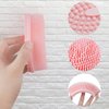 Exfoliating Silicone Body Scrubber Silicone Bath Brush Glowing Skin Silicone Shower Loofah for Gentle Exfoliating Long Lasting Lathers Well & More Hygienic Than Traditional Loofah Body Brush (Pink)