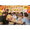 Fast Food Party Decorations French Fries Pizza Hamburger Fried Chicken Hot Dog Party Supplies Includes Birthday Banner Cake Cupcake Toppers Spirals Balloons for Fast Food Birthday Decorations