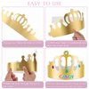 ZYNERY 47 PCS Paper Crown Golden Party Hats with Pieces Gem Stickers Jewels Stickers Rhinestone Numbers Crafts, Crown Party Making Kit and Crystal Stickers Self,DIY Crown Supplies for Kids Adults