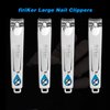 firiKer 4PCS Nail Clipper Set, Sharpest Fingernail & Toenail Nail Cutting Clippers, Quality Stainless Steel Portable Nail Cutter Set with Nail File, Personal Pedicure Kit for Women Man