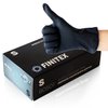 FINITEX - Black Nitrile Disposable Gloves, 5mil, Powder-free, Medical Exam Gloves Latex-Free 100 PCS For Examination Home Cleaning Food Gloves (Small)