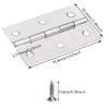 FOCCTS 18 Pack Folding Door Hinges, 2 x 3 inch Stainless Steel Square Butt Hinges for Home Furniture Hardware Closet Door with Enough Screw