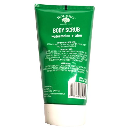 Bolero Body Scrub Watermelon & Aloe 5fl oz. 147,8ml (1 piece)