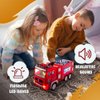 Zetz Brands Fire Truck Toy for Boys, Girls, Kids, w/ 4D LED Lights, Toddlers - Age 3+ Fire Engine Push Toy Car for Little Fireman Real Firetruck Siren Sound, Bump & Go – Ideal Birthday