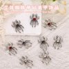 30Pcs Spider Nail Charms Silver Nail Charm for Halloween Holiday with Rhinestone Design Alloy Spider Charm for Women Girls Holiday DIY Nail Art Decorations Accessories