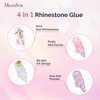 MelodySusie Nail Rhinestone Glue, Gel Nail Glue for Rhinestones for 3D Design Strong Adhesive Nail Gem Glue (2 * 0.42 Fl Oz Rhinestone Glue)