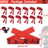 ZOIIWA 24 Pcs Karate Headband Party Decorations and Favors - Themed Headbands for Kids, Boys, Girls, Adults - 2.9 Feet Long, Red