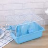 Hamster Cage Travel Carry Rat Cage Small Pets Supplies Hamster Toy Accessories (Blue)- Small Pet