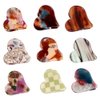 clino Heart-Shaped Hair Clip, 9 PCS Cute Small Hair Clips Mini Claw Clips with Heart Leopard Design, Fashion Hair Accessories for Women Girls