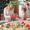 AMUHUA Christmas Party Favors for Kids - 24 Pack Mini Pop Fidget Keychain with Gift Cards for Toddler Kids Classroom Gifts Christmas Stocking Stuffers Gifts, Christmas Treats Goodies