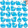 25 Pcs Rubber Sharks for Kids, Bulk Squirting Shark Bath Toys Cute Small Squeak Sharks Party Favors Summer Bathtub Toy for Birthday Shower Classroom Pool Party Favors