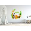 Jungle Animals Custom Name Wall Decal - Baby Safari Animals Series Theme Wall Art Decal - Wall Decal for Nursery Bedroom playroom Decoration (Wide 15"x13" Height)