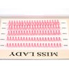 Colored Pink Lash Clusters, 3D Volume 20D Curl C, Thickness 0.10mm, Length 8-16mm Mixed Tray, 100 PCS of Pink Eyelash Clusters, Faux Mink Pink Individual Lash Extensions DIY