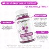 PUREFINITY Elderberry Gummies – Double Strength Immune Support Gummy Vitamins, Zinc Supplement & Vitamin C Supplement – Sambucus Black Elderberry 150mg Antioxidant for Adults & Kids – 60 Gummies