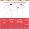 Tiamon Fabric Christmas Tablecloth Table Cover for Rectangle Table, Washable Snowman Santa Claus Table Cloth Decorations for Xmas Winter Holiday Party Supplies (52 x 70 Inch)