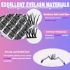 MayIFindYou Fluffly Lash Clusters 72 Pcs D Curl DIY Eyelash Extensions Volume Faux Mink Lash Extension Reusable Individual Lash Clusters Natural Look with Tweezer Mixed Lashes (MIX 8-16mm, Violet-A03)