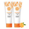 IONSGAKO 2PCS Orange Exfoliating Gel Scrub Natural Moisturizing Orange Exfoliante Facial Peeling Gel for Face Body Skin Deep Cleansing Exfoliating Gel Scrub