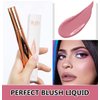 Go Ho Liquid Blush Beauty Wand,Soft Cream Blush Makeup,Liquid Face Blush Stick Contouring with Cushion Applicator,Easy to Blend & Long Lasting & Smooth Natural Dewy Finish,02 Happy Rose Blush