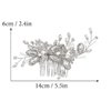 Easedaily Crystal Bride Wedding Hair Comb Silver Rhinestone Bridal Hair Piece Pearl Side Combs Hair Accessories for Women and Girls