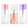 ShanySheny 3 Pack Acetone Dispenser, Push Down Pump Dispenser Empty Bottle for Facial Toner Makeup Remover Essence Dish Detergent Nail Polish Remover 5.1oz/150ML