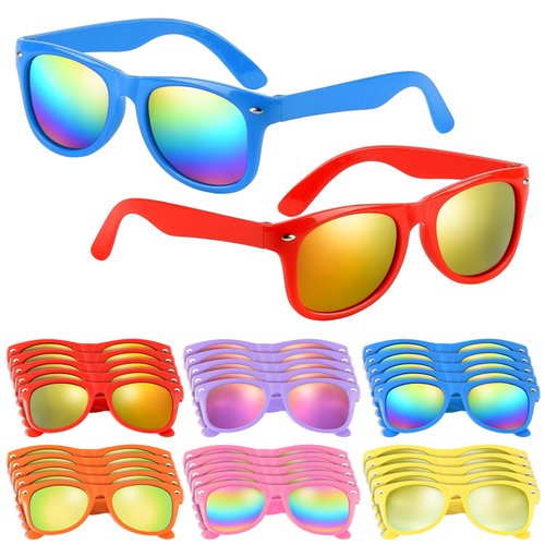 MEEZY 30 Pack Kids Sunglasses Bulk Neon Sunglasses Party Favors Goody Bag Fillers Carnival Prizes for Boys Girls Summer Pool Beach Birthday Party Supplies