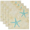 Gift Boutique 100 Starfish and Seashells Luncheon Napkins Disposable Paper Beach Sea Shell Star Fish Lunch Napkin for Tropical Coastal Party Supplies