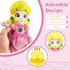 KILATIVE Princess Peach Plush Toy Princess Peach Doll Collection Mario Plush Stuffed Animals Toys 11 Inch (Pink Sweet Gift for Mario Fans