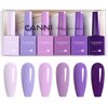 CANNI 6Pcs 9ml Hema-Free Purple Gel Polish,Dark Purple Gel Nail Polish Set,Light Purple Violets Colors Gel Polish Kit, Soak Off LED Nail Gel Manicure Kit DIY at Home Salon Gifts for Women Girls
