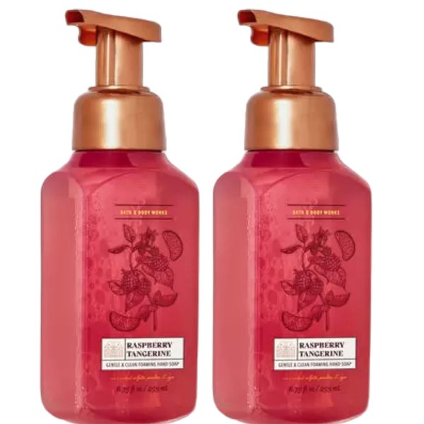 Bath & Body Works Bath and Body Works Gentle Foaming Hand Soap 8.75 Ounce 2-Pack (Raspberry Tangerine)