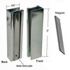 Brushed Nickel Shower Door U-Channel with Metal Strike and Magnet - Set