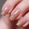 FZANEST Gel Nail Polish Led UV Gel Polish Holographic Color Sparkle Glitter Diamond Rose Gold 15ml