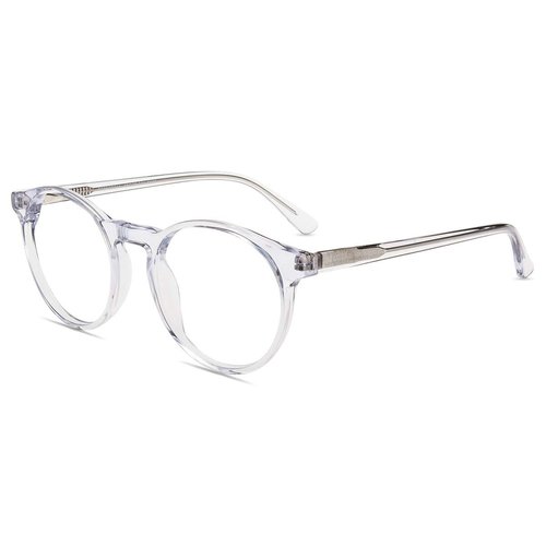 Firmoo Blue Light Blocking Glasses, Anti Headache Anti Eyestrain Cut UV400, Chic Round Clear Computer Glasses
