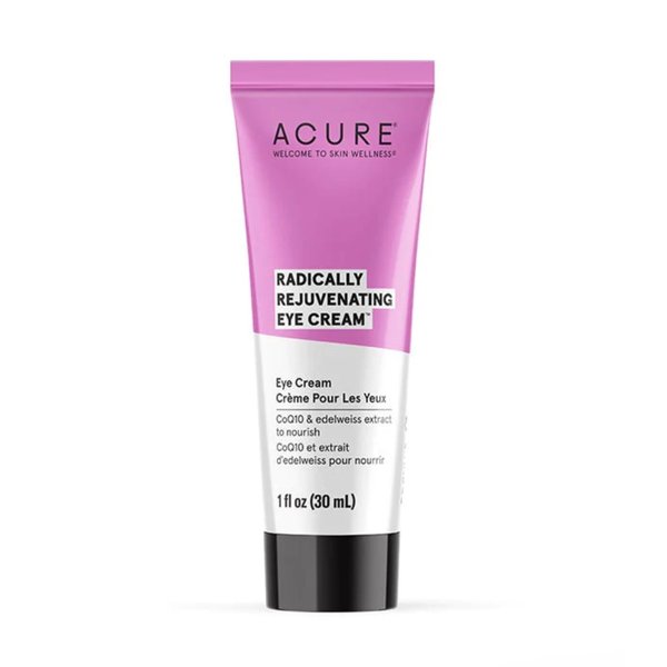 ACURE Radically Rejuvenating Eye Cream - Vegan Anti-Aging Skincare - Made From Hydrating Chlorella & Edelweiss Extract - Minimize Wrinkles and Fine Lines - Moisturize Skin Around & Under Eye - 1 Fl Oz
