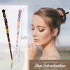 12 Pieces Acetate Hair Sticks Styling Hair Chopsticks Hair Accessories Tortoise Shell Hairpin Leopard Print Hair Pins Chinese Retro Hairpins Disk Hair Sticks for Women (Elegant Colors)