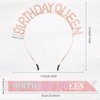 Birthday Sash for Women,Birthday Crown Adult Woman,Birthday Tiara for Women Birthday Queen Glitter Rose Gold Birthday Sash and Crown Rhinestone Headband,Happy Birthday Headband Decoration Accessories